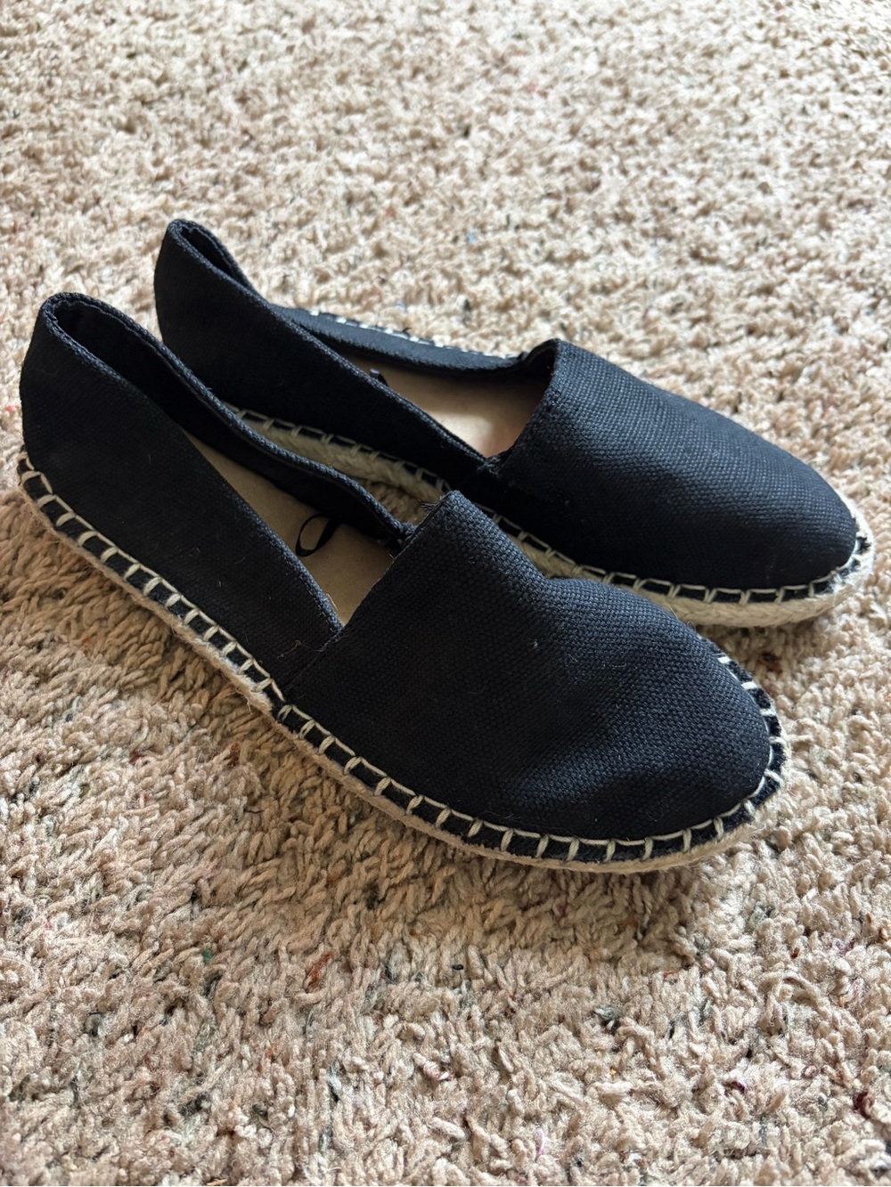 Old Navy Black Canvas Espadrille Flats